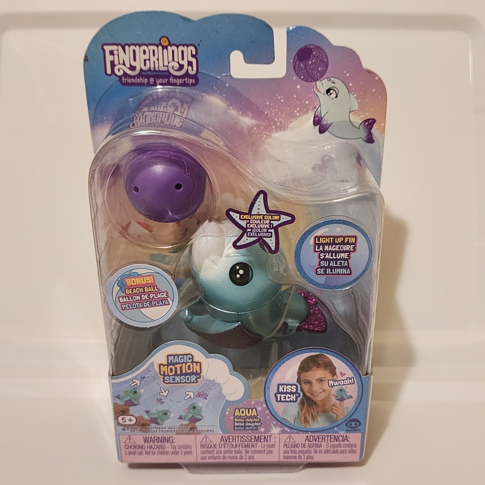 Fingerlings Aqua Dolphin Exclusive Color Magic Motion Sensor NEW Sealed WowWee